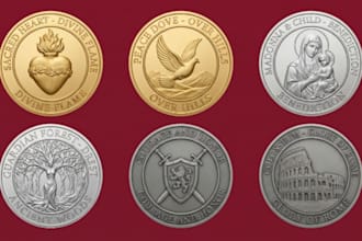 sculpt printable 3d coin model, bas relief, medallion, cnc, stl for 3d printing