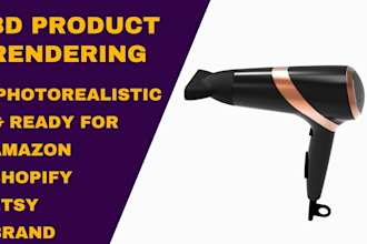 do photorealistic product rendering and 3d modeling for amazon, shopify or brand