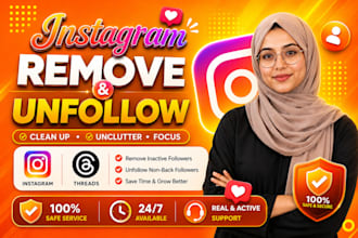 unfollow, remove fake followers, delete posts on instagram