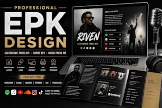 design a professional epk electronic press kit for musicians