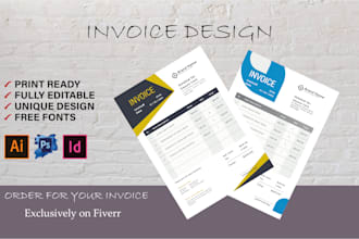 provide custom professional letterhead, price list, rate list, or invoice design