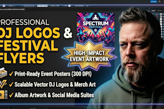 design dj logo festival flyers and event promo artwork