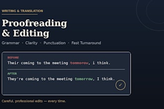 proofread and edit your document for grammar and clarity