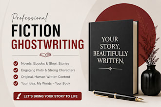 ghostwrite your fiction book, novel or german ebook as ebook ghostwriter