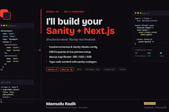 build a headless cms website with sanity and nextjs