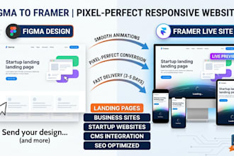 design framer website, framer landing page, figma to framer