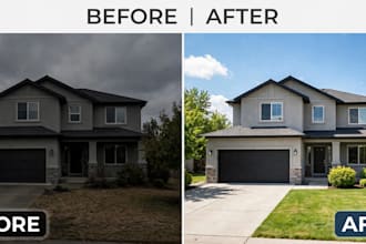 enhance your real estate photos with sky replacement and brightening