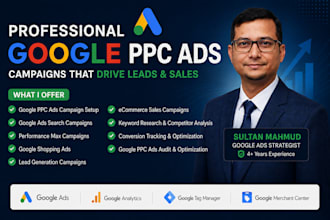 setup professional campaigns for google PPC ads