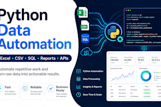 automate excel CSV and data processing using python