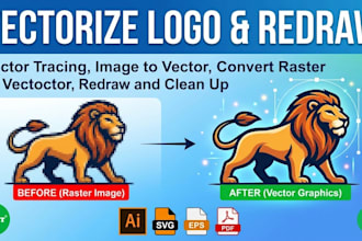 vectorize logo, vector tracing, redraw, vectorize image or image to vector file