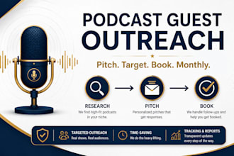 manage your podcast guest pitch targeting and outreach monthly