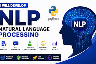 develop nlp, text classification and sentiment analysis models using python