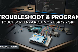 troubleshoot and program your tft lcd display, touchscreen, arduino, esp32, spi