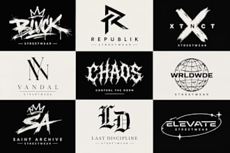 design a professional and modern streetwear logo