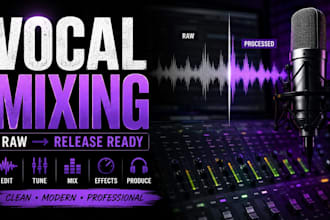 professionally mix and produce your vocals for a polished sound