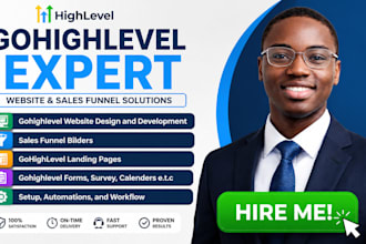 build gohighlevel websites, ghl sales funnels and ghl landing pages