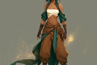 draw custom character art and character illustration