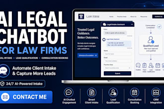 build an ai legal chatbot for your law firm and client intake