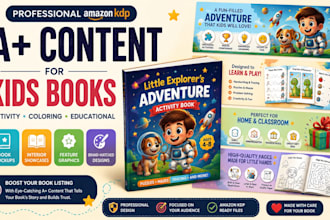 design amazon KDP a plus content for kids books