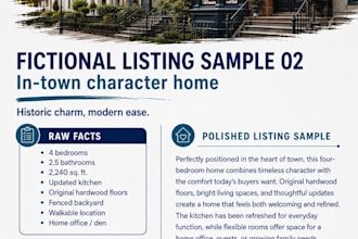 write compelling real estate listing descriptions