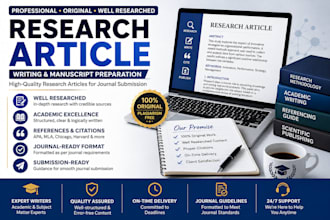 write and format a professional research article for journal submission