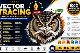 vectorize your logo, redraw graphic, convert image to vector