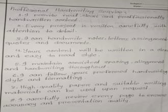 do hand written assignments