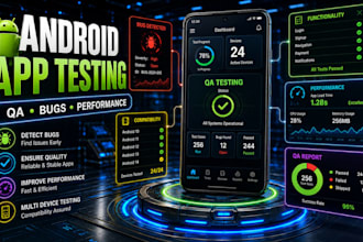 do professional mobile app QA testing on real android devices