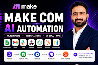 create make com ai automation workflows and custom integrations