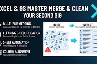 merge and combine excel or CSV files into a master sheet