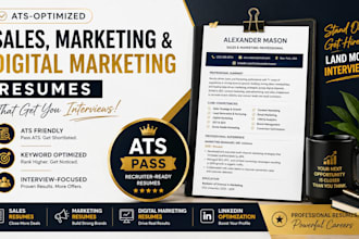 write ats sales, marketing, and digital marketing resumes that get interviews