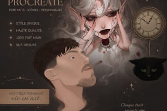 create a custom digital illustration in procreate