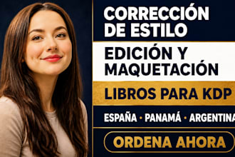 edición, corrección y maquetación de tu libro para KDP