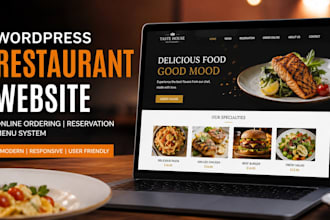 build wordpress restaurant website with online ordering reservation, menu system