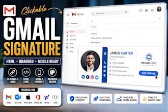 create a clickable HTML email signature for gmail outlook, apple mail, yahoo