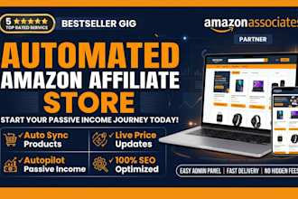 build automated amazon affiliate store website for passive income