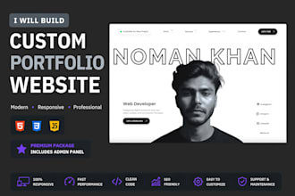 build a modern custom portfolio website for you