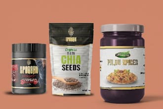 design print ready product packaging and label