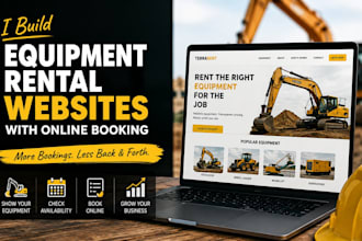 build a construction equipment rental website with online booking