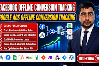 setup google ads and meta offline conversion tracking by gclid zapier CRM sheets