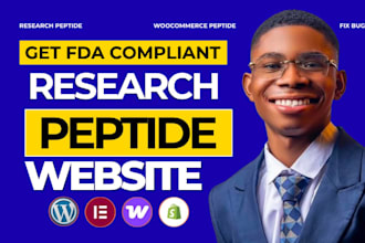 build fda complaint peptide website, research peptide website with woocommerce