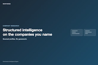 research and profile specific companies