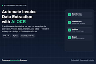automate invoice data extraction with ai ocr into excel or quickbooks