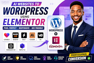 lovable base44 bolt claude v0 emergent sh replit ai to wordpress using elementor