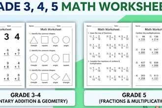 design custom math worksheets and activity books for kids