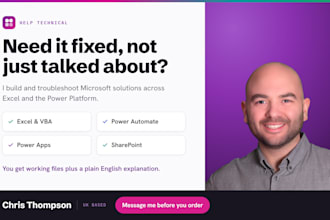 be your microsoft power platform and excel expert