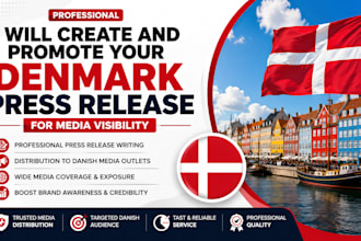 create and promote  your denmark press release for media visibility