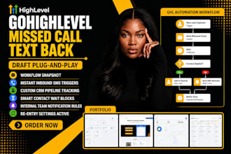 setup gohighlevel missed call text back workflow automation ghl snapshot