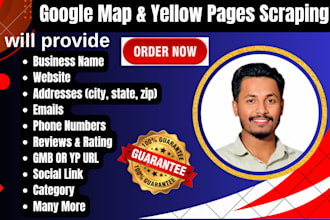 scrap google map and yellow pages for b2b lead generation