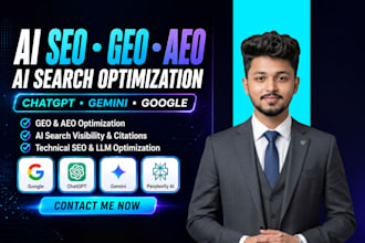do ai SEO, GEO, aeo, llm optimization to rank on chatgpt, google, ai rank